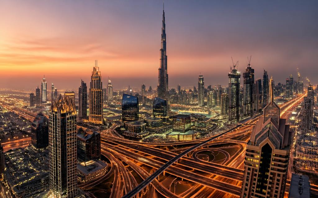 The Dubai skyline, served non-stop from TURVESSA